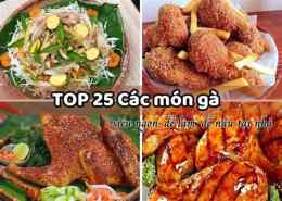 ảnh chụp màn hình các món từ gà đá