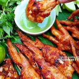 chân cánh gà nướng quán cây đa