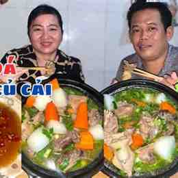 gà đá hầm củ cải