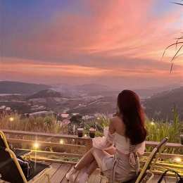 ga đà lạt chiều hoàng hôn