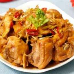 gà kho gừng đậm vị