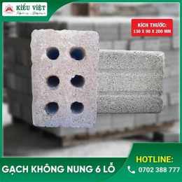 gạch đất nung 6 lỗ