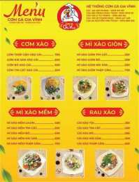 hướng dẫn sử dụng cơm gà gia vĩnh đà nẵng thực đơn