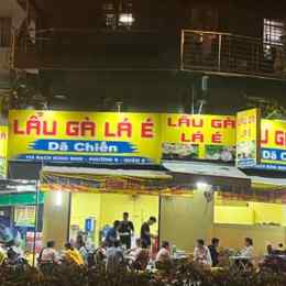 lẩu gà lá é dã chiến rạch bùng binh