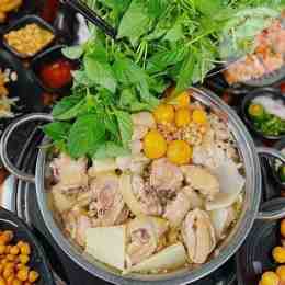 lẩu gà la é ngon ở đà lạt
