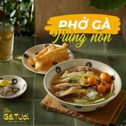 phở gà tô đầy đủ