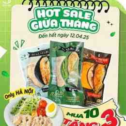 ức gà áp chảo ít dầu rau xanh