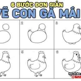 vẽ gà tre đá